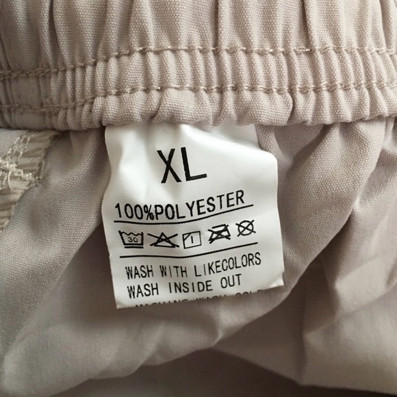 Creative American Flag Graphic Print Men's tan color Cargo shorts XL -New - Picture 9 of 11